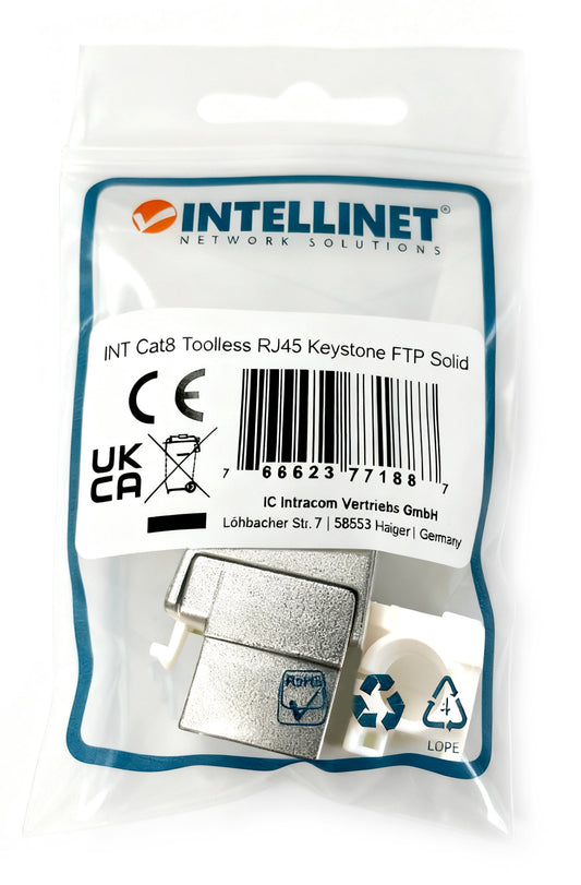Cat8.1 40G Shielded Toolless Keystone Jack Packaging Image 2