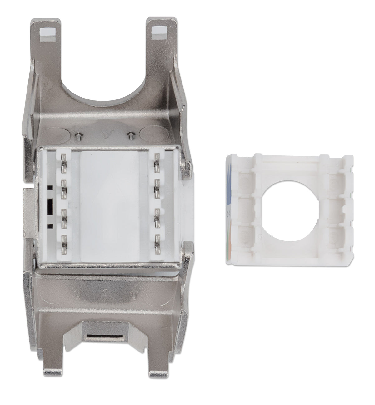 Cat6a 10G Shielded Toolless Keystone Jack, Silver Image 6