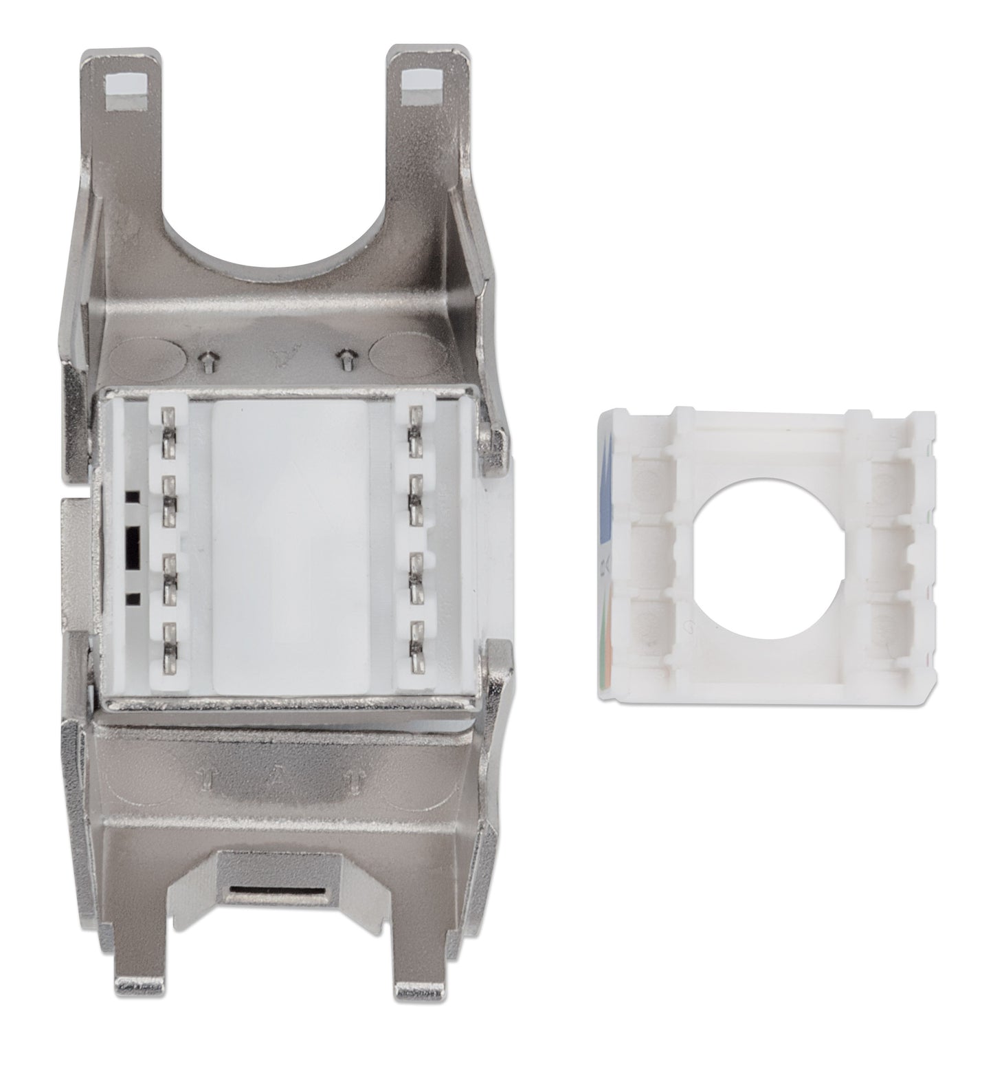Cat6a 10G Shielded Toolless Keystone Jack, Silver Image 6