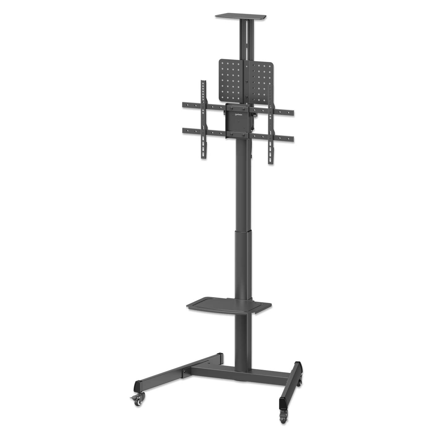 Multimedia TV Cart with Tool-Free Height Adjustment, for 37" to 86" Displays Image 1