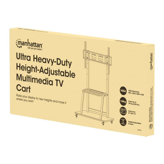 Ultra Heavy-Duty Height-Adjustable Multimedia TV Cart Packaging Image 2