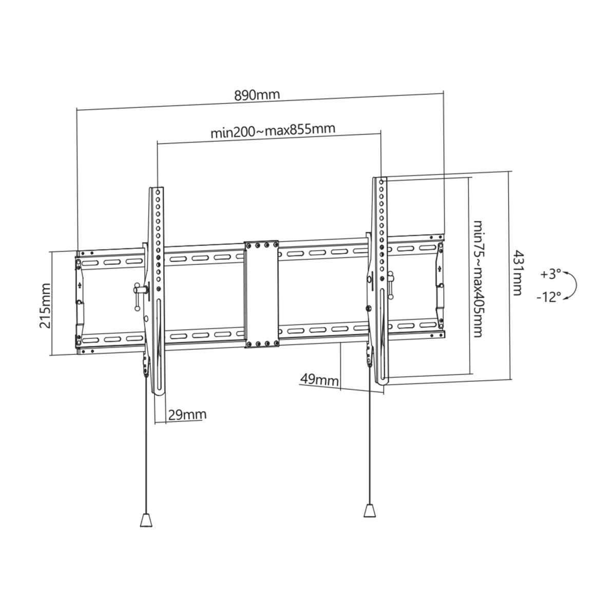 Low-Profile Tilting TV Wall Mount Image 15