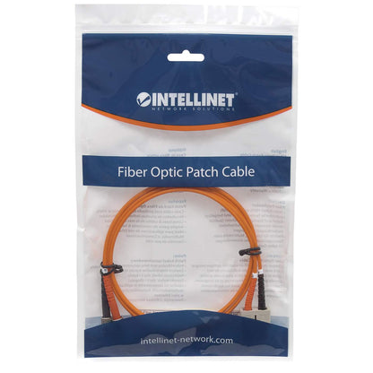 1 m ST to SC UPC Fiber Optic Patch Cable, 3.0 mm, Duplex, LSZH, OM1 Multimode, Orange Packaging Image 2