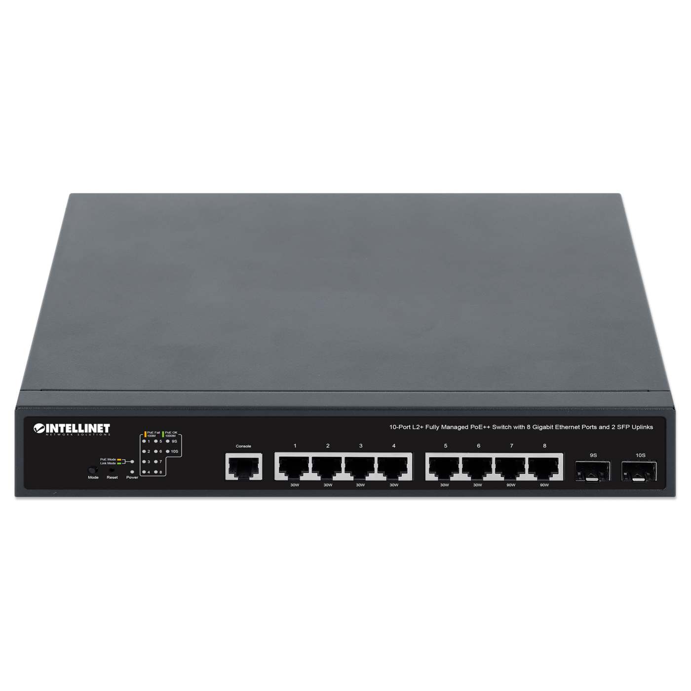 10-Port L2+ Fully Managed PoE++ Switch with 8 Gigabit Ethernet Ports and 2 SFP Uplinks Image 4