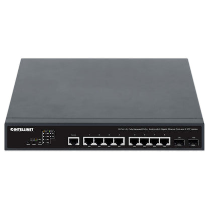 10-Port L2+ Fully Managed PoE++ Switch with 8 Gigabit Ethernet Ports and 2 SFP Uplinks Image 4