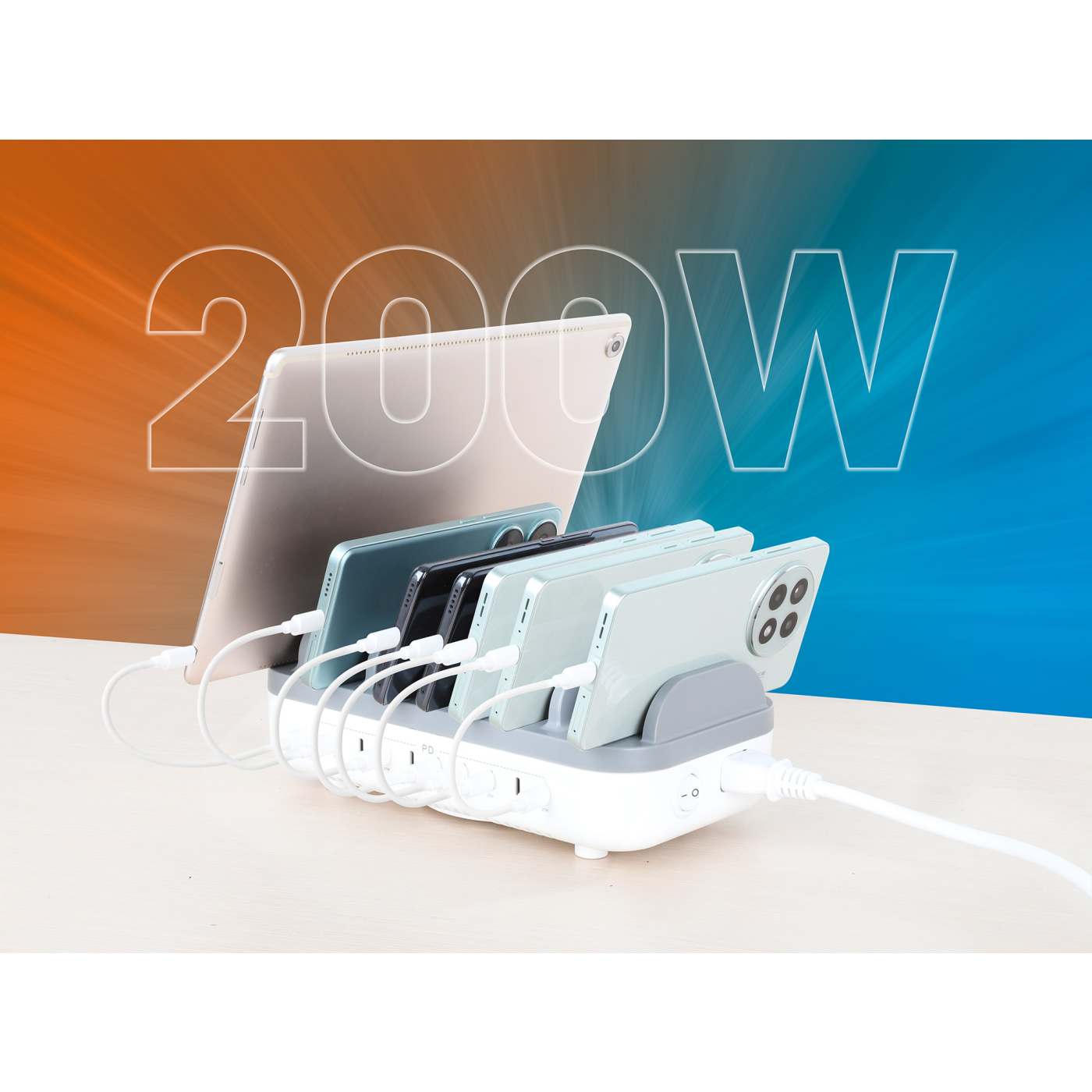 10-Port USB-C Power Delivery Charging Station - 200 W Image 6