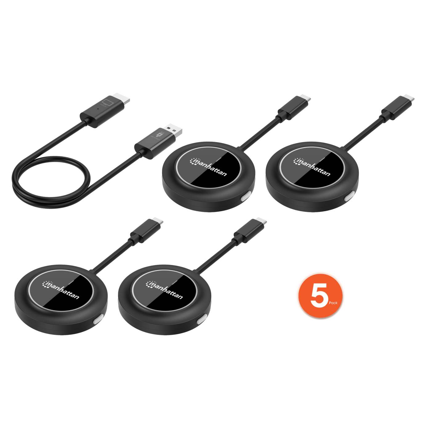 1080p Wireless HDMI Display Presentation Kit with 4 USB-C Transmitters Image 1