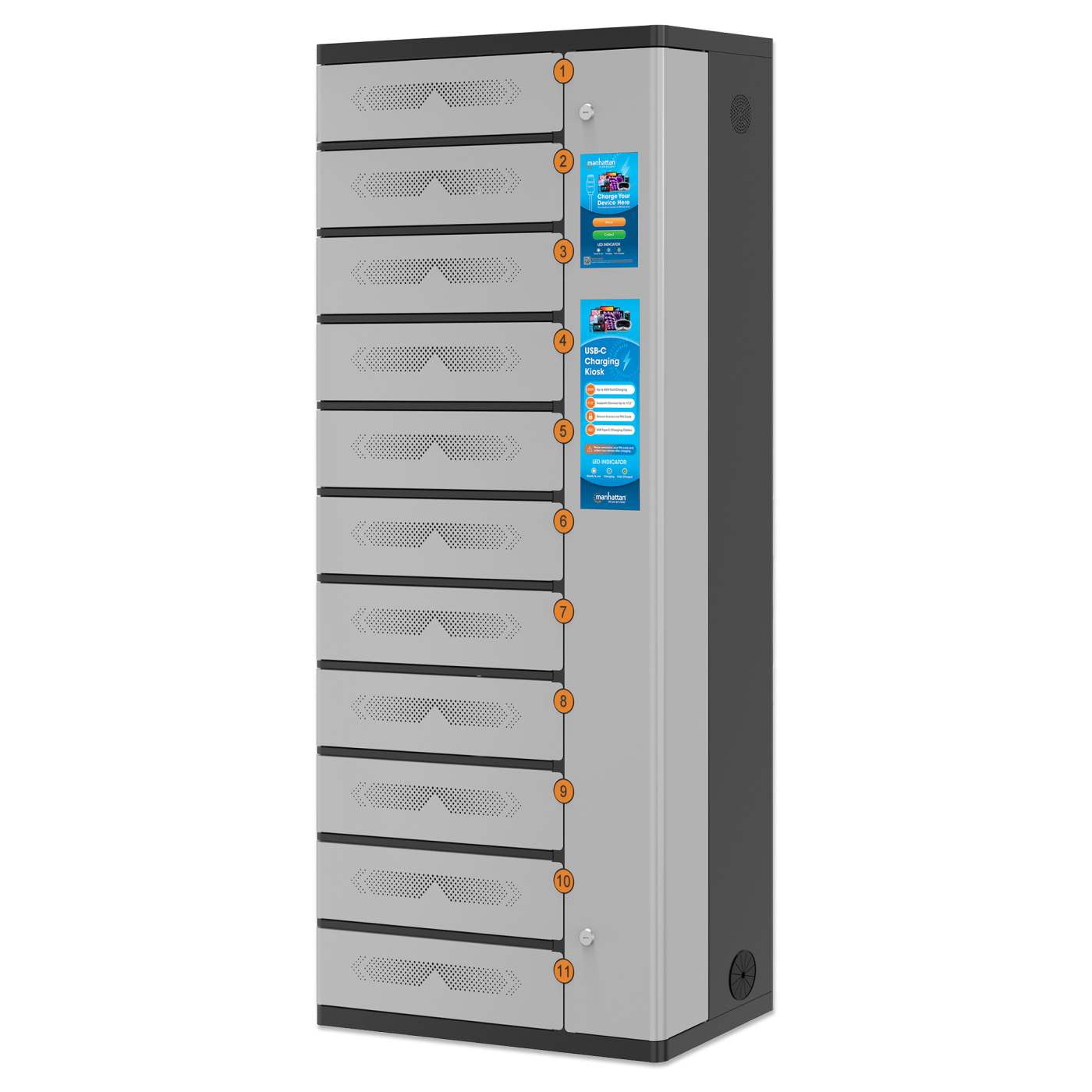 11-Compartment USB-C Charging Kiosk - 500 W Image 1
