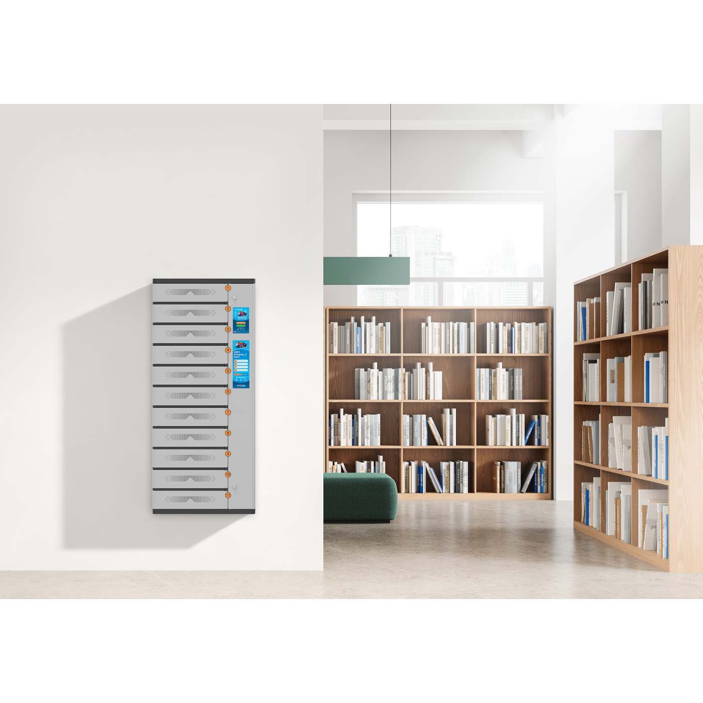 11-Compartment USB-C Charging Kiosk - 500 W Image 2