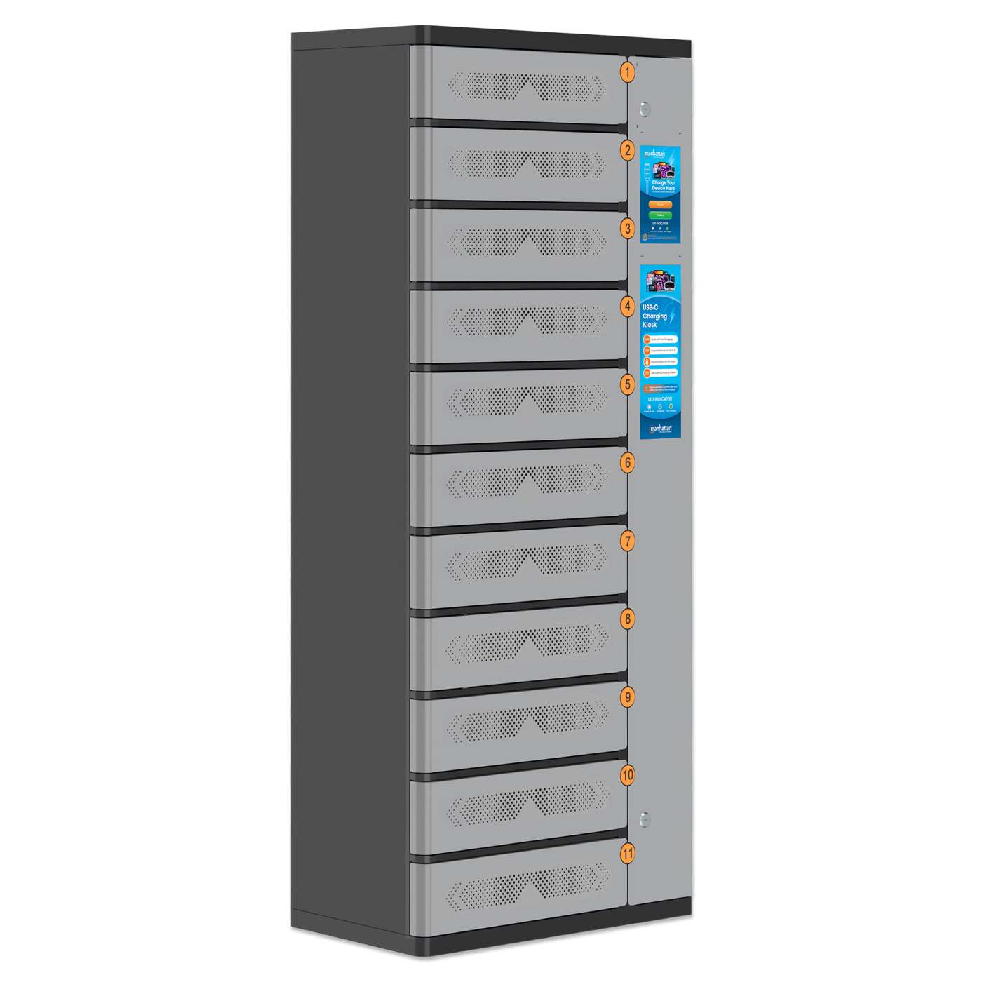 11-Compartment USB-C Charging Kiosk - 500 W Image 3