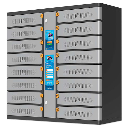 16-Compartment USB-C Charging Kiosk - 850 W Image 1
