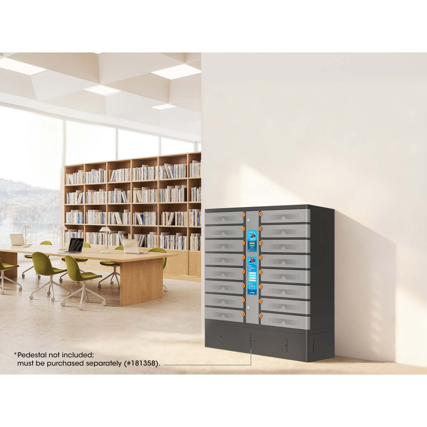 16-Compartment USB-C Charging Kiosk - 850 W Image 7