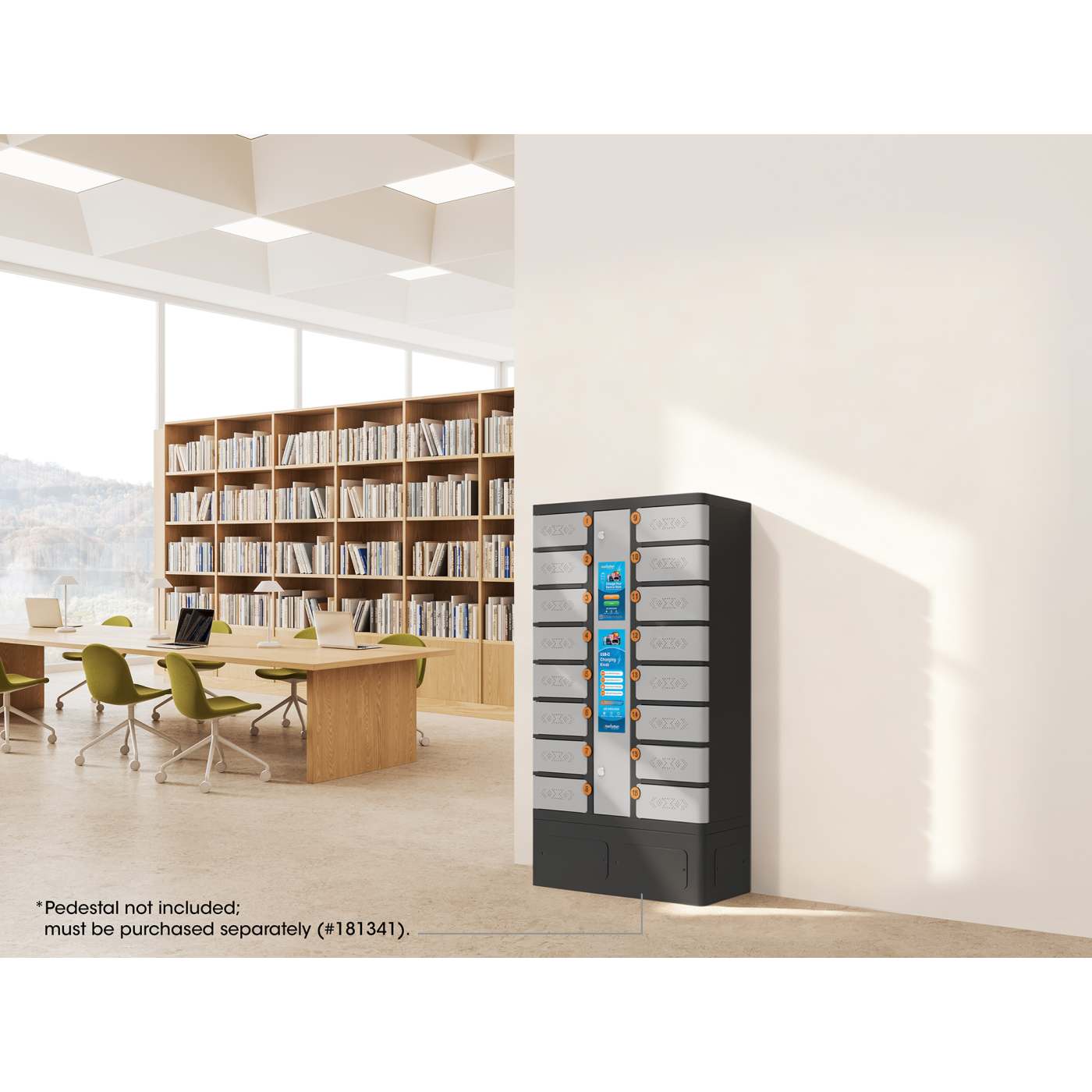 16-Compartment USB-C Charging Kiosk for Phones - 500 W Image 7