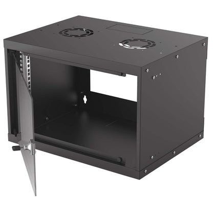 19" Basic Wallmount Cabinet, 6U, 400 mm Depth, Black Image 3