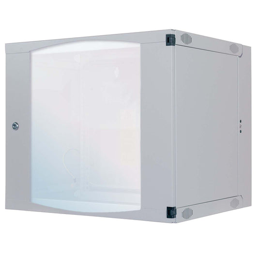 19" Double Section Wallmount Cabinet, 12U, 600 mm (23.6 in.) Depth, Gray Image 1