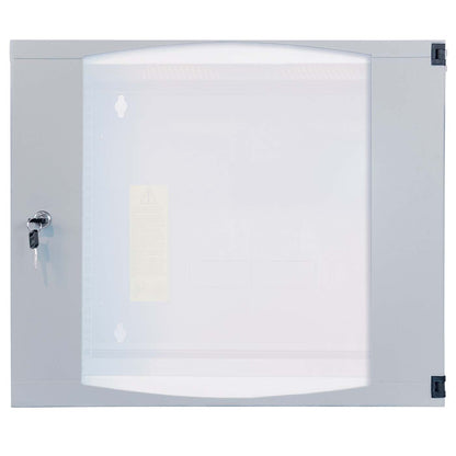 19" Double Section Wallmount Cabinet, 15U, 450 mm (17.7 in.) Depth, Gray Image 3