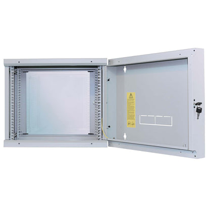 19" Double Section Wallmount Cabinet, 15U, 450 mm (17.7 in.) Depth, Gray Image 7