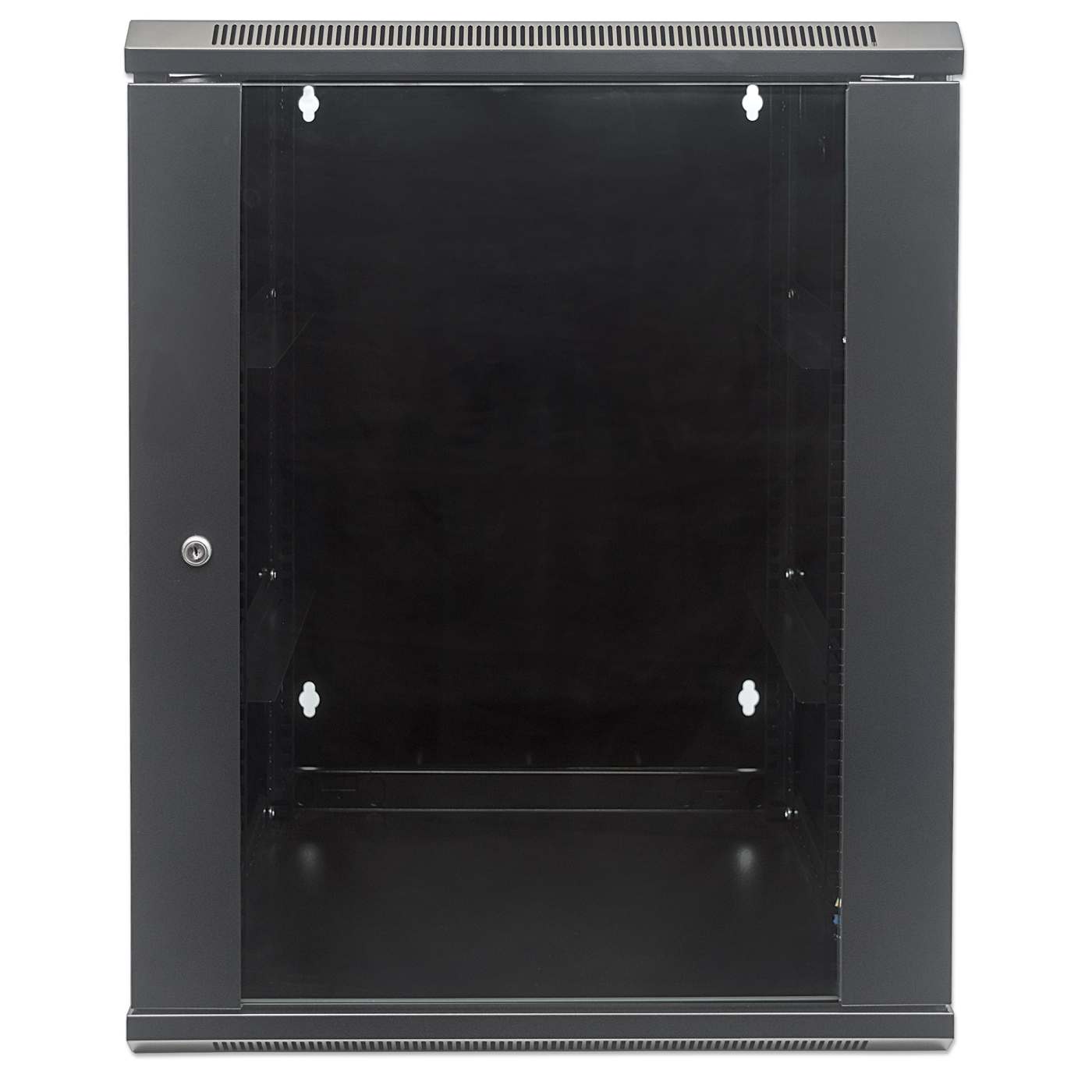 19" Double Section Wallmount Cabinet, 15U, 550 mm (21.7 in.) Depth, Black Image 3