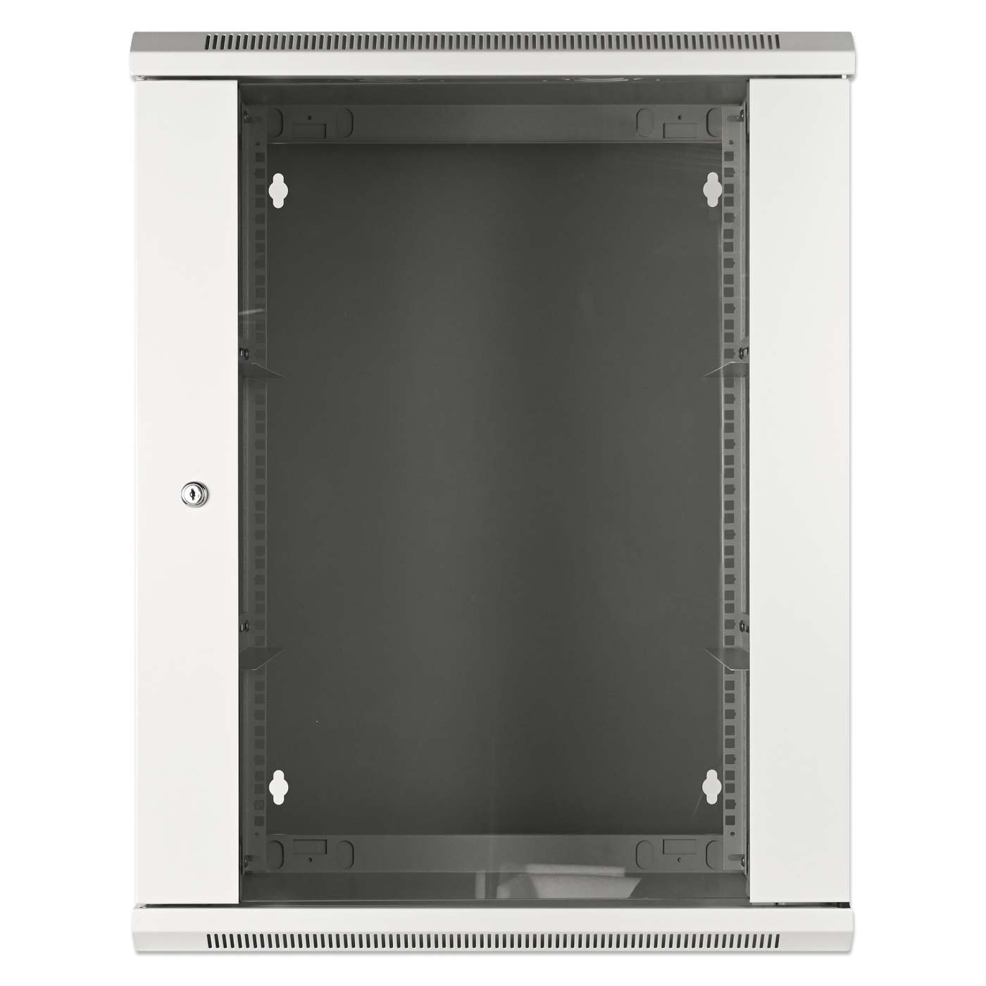 19" Double Section Wallmount Cabinet, 15U, 550 mm (21.7 in.) Depth, Gray Image 3