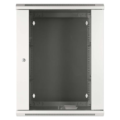 19" Double Section Wallmount Cabinet, 15U, 550 mm (21.7 in.) Depth, Gray Image 3
