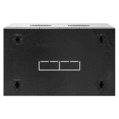 19" Double Section Wallmount Cabinet, 6U, 450 mm (17.7 in.) Depth, Black Image 6