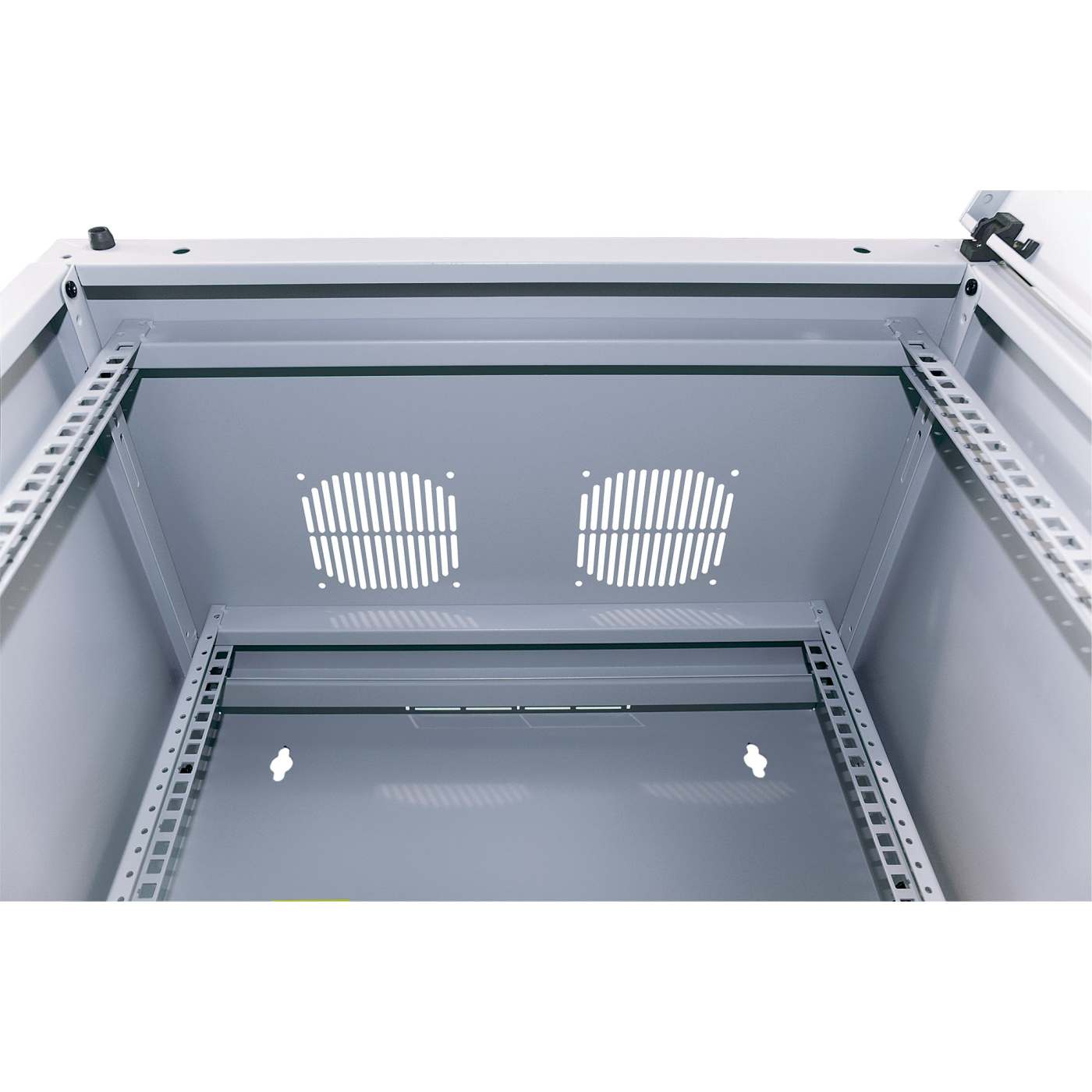 19" Double Section Wallmount Cabinet, 6U, 450 mm (17.7 in.) Depth, Gray Image 11