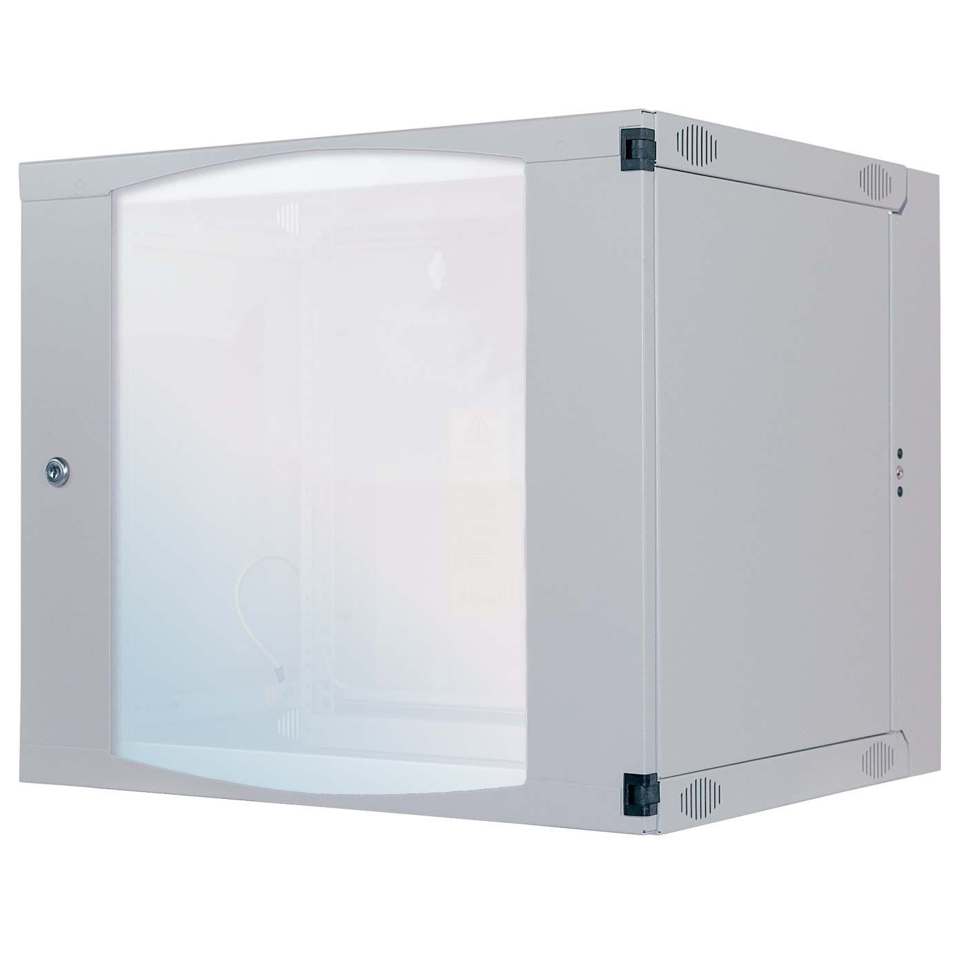 19" Double Section Wallmount Cabinet, 6U, 450 mm (17.7 in.) Depth, Gray Image 1