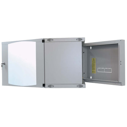 19" Double Section Wallmount Cabinet, 9U, 450 mm (17.7 in.) Depth, Gray Image 9