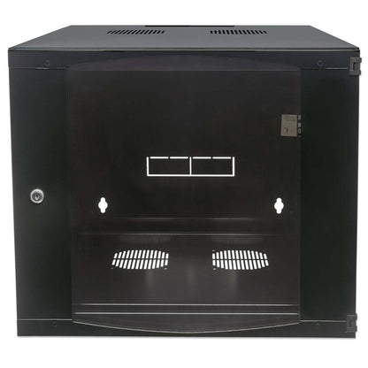 19" Double Section Wallmount Cabinet, 9U, 600 mm (23.6 in.) Depth, Black Image 4