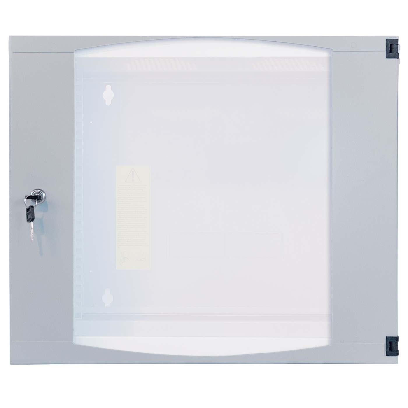 19" Double Section Wallmount Cabinet, 9U, 600 mm (23.6 in.) Depth, Gray Image 4