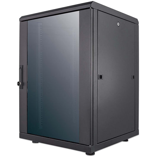 19" Network Cabinet, 16U, 600 (D) x 600 (W) x 878 (H) mm, Black Image 1