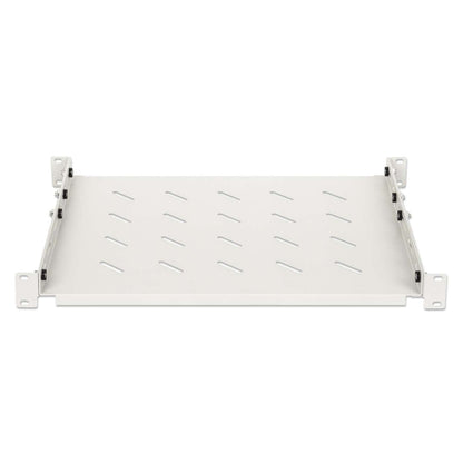19" Shelf with Variable Rails for Fixed Mounting, Shelf Depth 350 mm, Gray Image 3