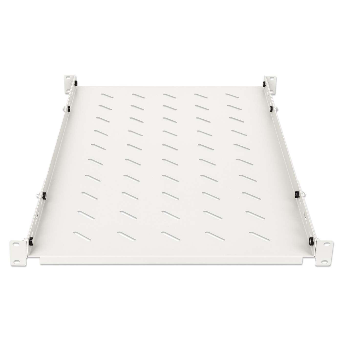 19" Shelf with Variable Rails for Fixed Mounting, Shelf Depth 750 mm, Gray Image 3