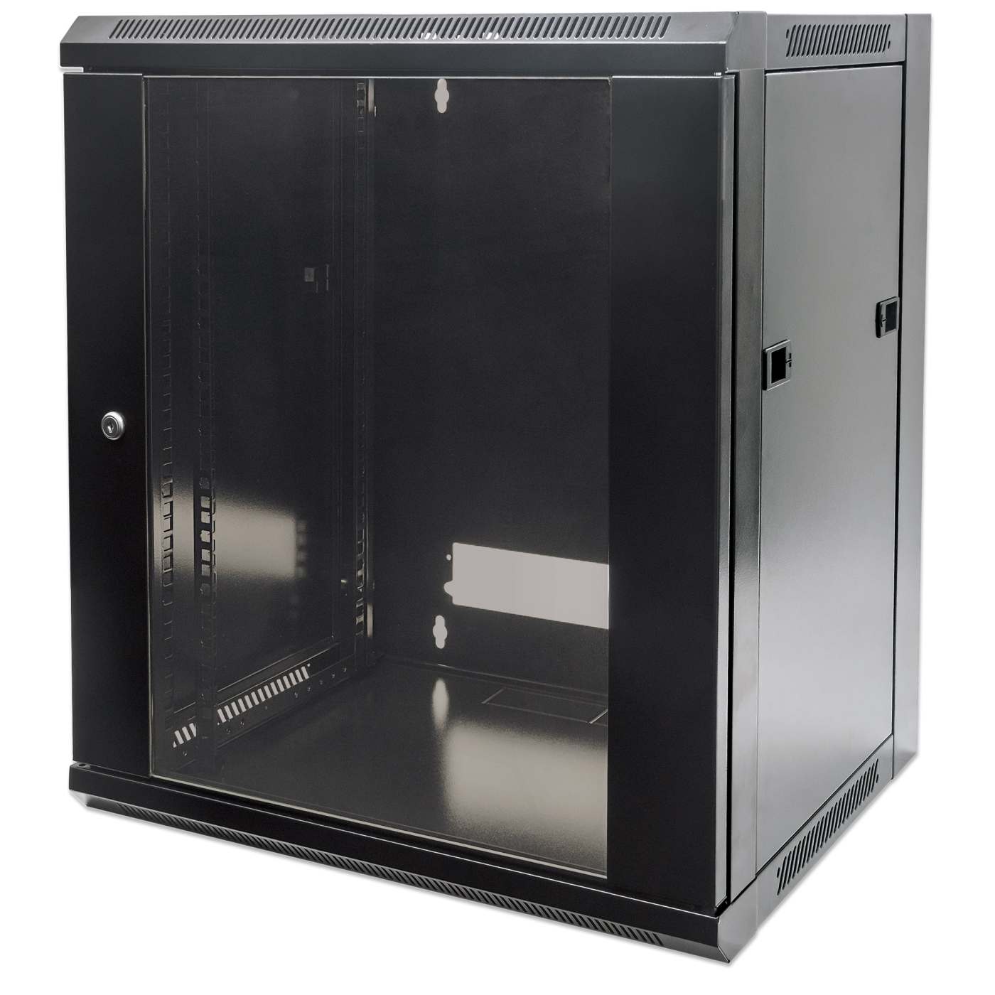 19" Wallmount Cabinet, 12U, 450 mm (17.7 in.) Depth, Black Image 1