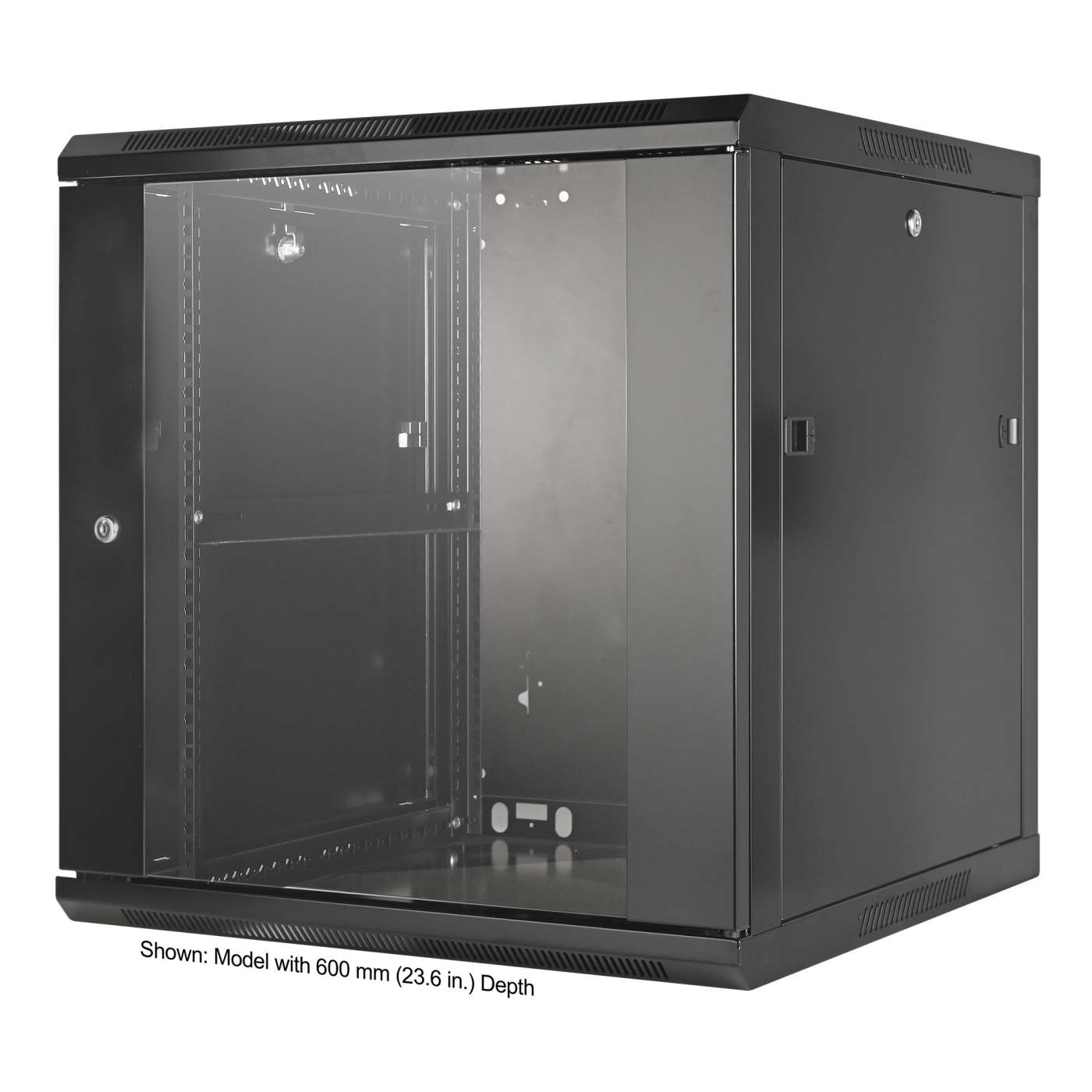 19" Wallmount Cabinet, 12U, 450 mm (17.7 in.) Depth, Black Image 1