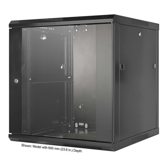 19" Wallmount Cabinet, 12U, 450 mm (17.7 in.) Depth, Black Image 1