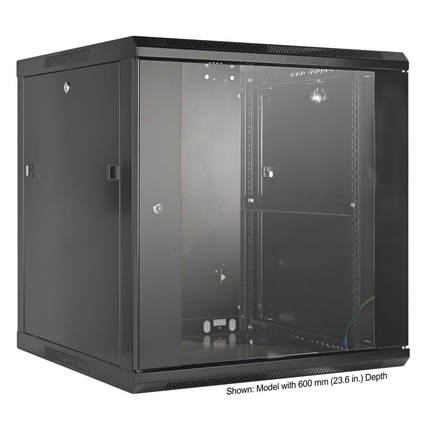 19" Wallmount Cabinet, 12U, 450 mm (17.7 in.) Depth, Black Image 2
