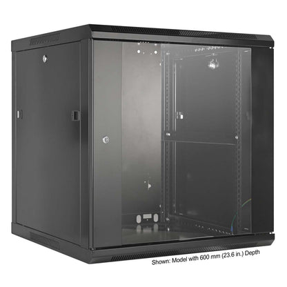 19" Wallmount Cabinet, 12U, 450 mm (17.7 in.) Depth, Black Image 2
