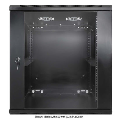 19" Wallmount Cabinet, 12U, 450 mm (17.7 in.) Depth, Black Image 3