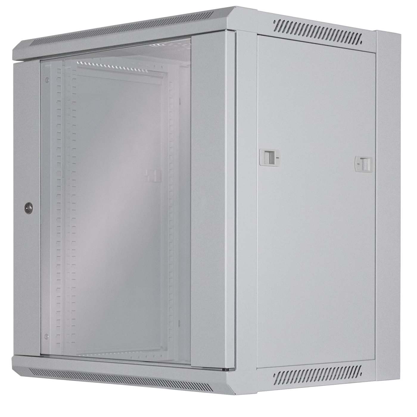 19" Wallmount Cabinet, 12U, 450 mm (17.7 in.) Depth, Gray Image 1