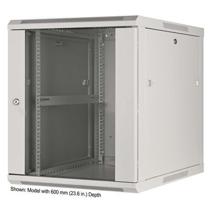 19" Wallmount Cabinet, 12U, 450 mm (17.7 in.) Depth, Gray Image 1