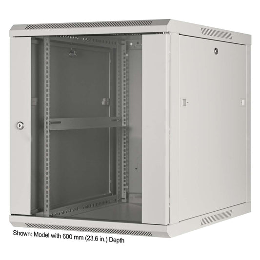 19" Wallmount Cabinet, 12U, 450 mm (17.7 in.) Depth, Gray Image 1