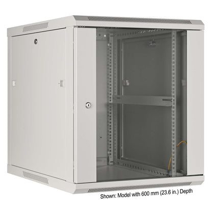 19" Wallmount Cabinet, 12U, 450 mm (17.7 in.) Depth, Gray Image 2