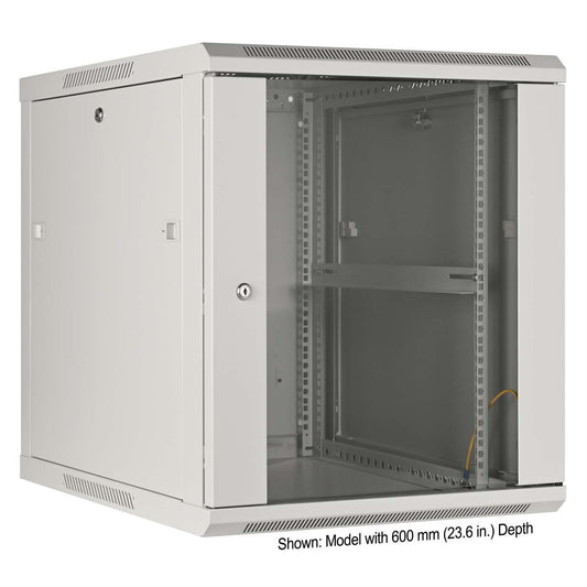 19" Wallmount Cabinet, 12U, 450 mm (17.7 in.) Depth, Gray Image 2