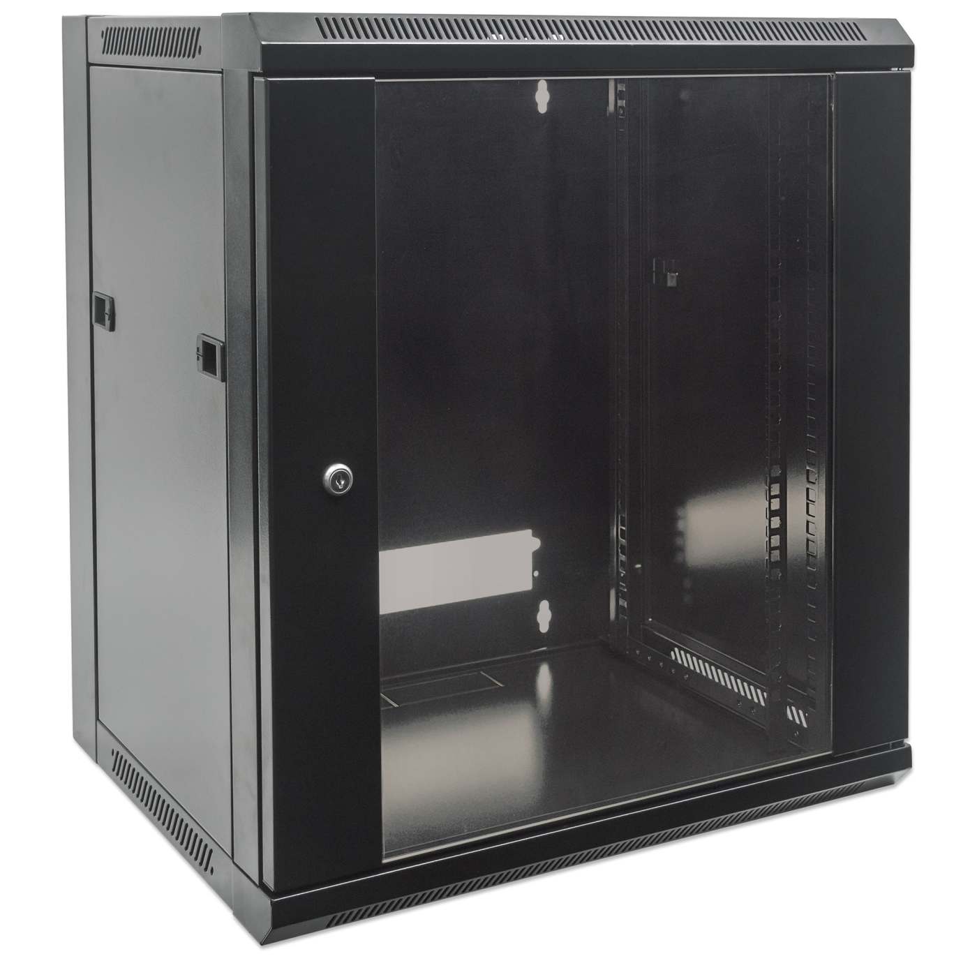 19" Wallmount Cabinet, 12U, 600 mm (23.6 in.) Depth, Black Image 3