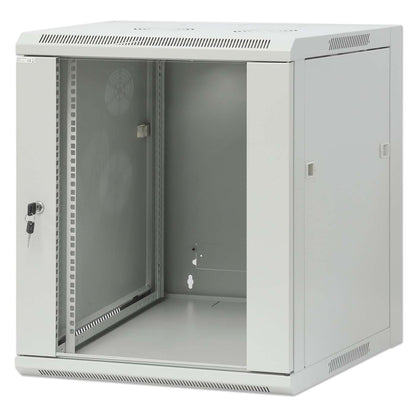 19" Wallmount Cabinet, 12U, 600 mm (23.6 in.) Depth, Gray Image 1