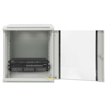 19" Wallmount Cabinet, 12U, 600 mm (23.6 in.) Depth, Gray Image 4