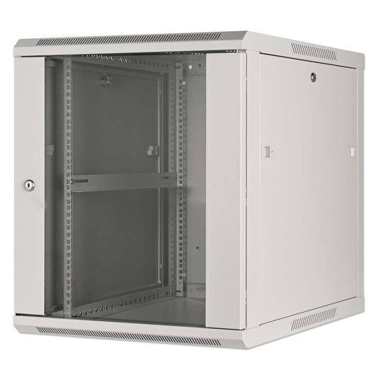19" Wallmount Cabinet, 12U, 600 mm (23.6 in.) Depth, Gray Image 1