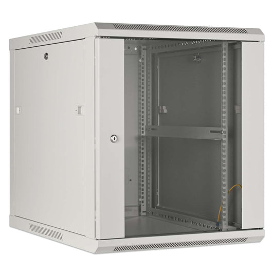 19" Wallmount Cabinet, 12U, 600 mm (23.6 in.) Depth, Gray Image 2