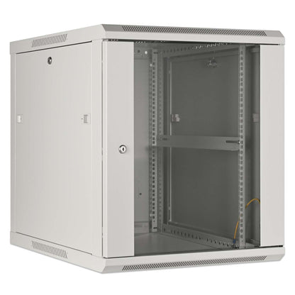 19" Wallmount Cabinet, 12U, 600 mm (23.6 in.) Depth, Gray Image 2